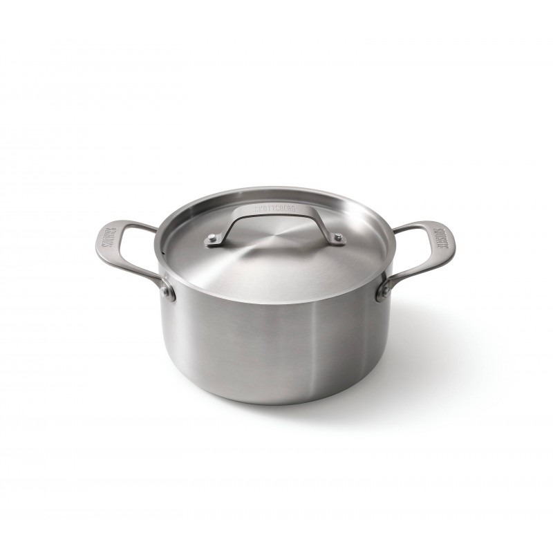 nerudijancio-plieno-puodas-skottsberg-2024-cm-su-dangciu Edelstahl Topf mit Deckel Skottsberg 3,3L – Bild 1