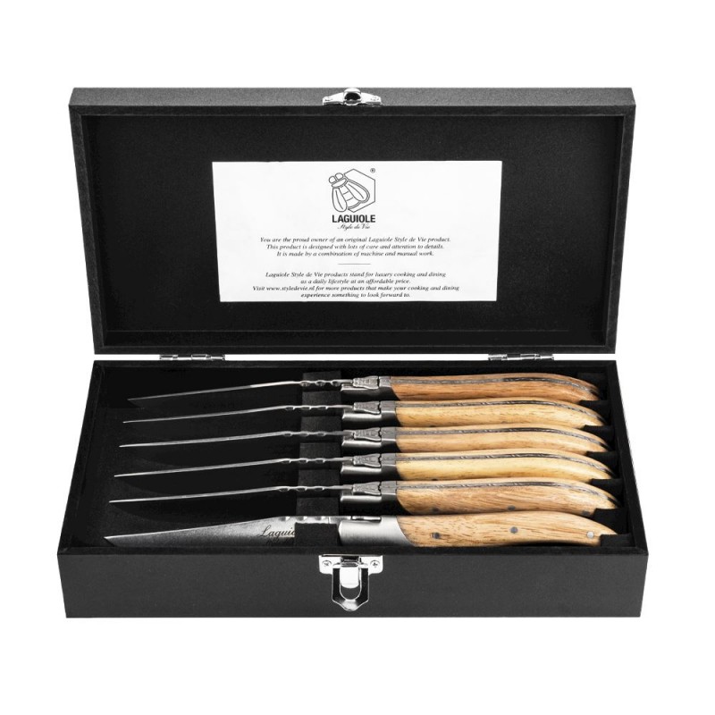 steiko-peiliu-rinkinys-forged-luxury-oak-wood Steiko Messerset, geschmiedet, Luxus-Eichenholz – Bild 1