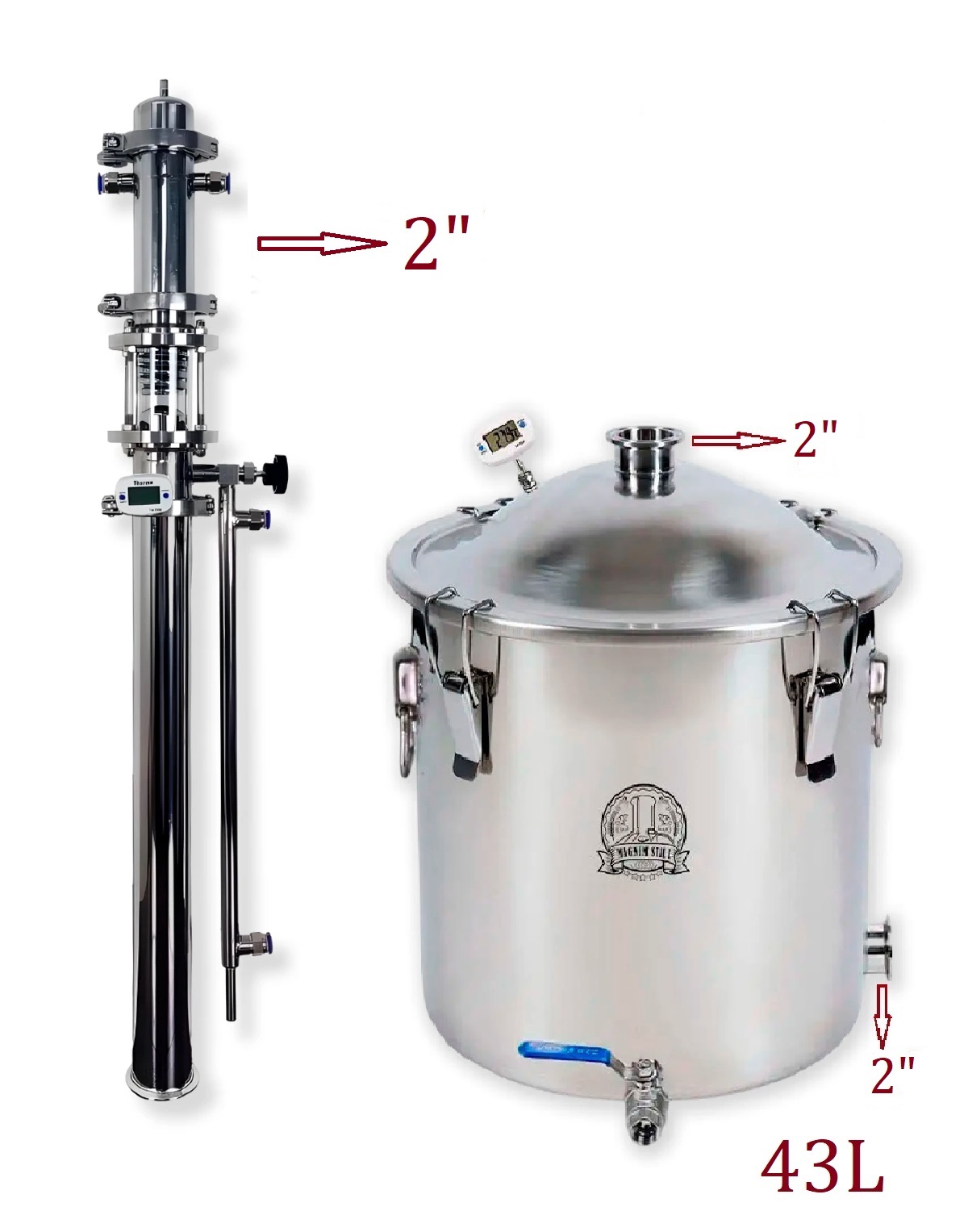 43L Magnum Spirit 43L 2" MAGNUM SPIRIT-Destillierapparat – Bild 1