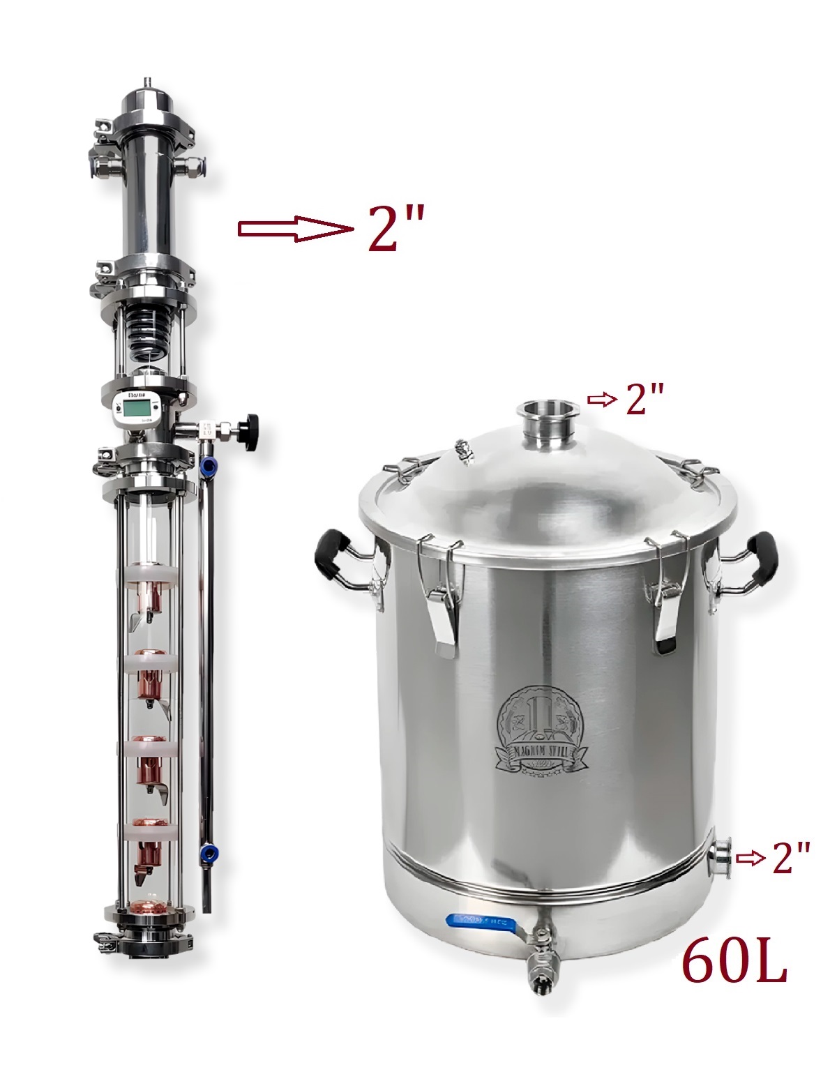 60L Crystal Spirit 60L 2" CRYSTAL SPIRIT-Destillierapparat – Bild 1