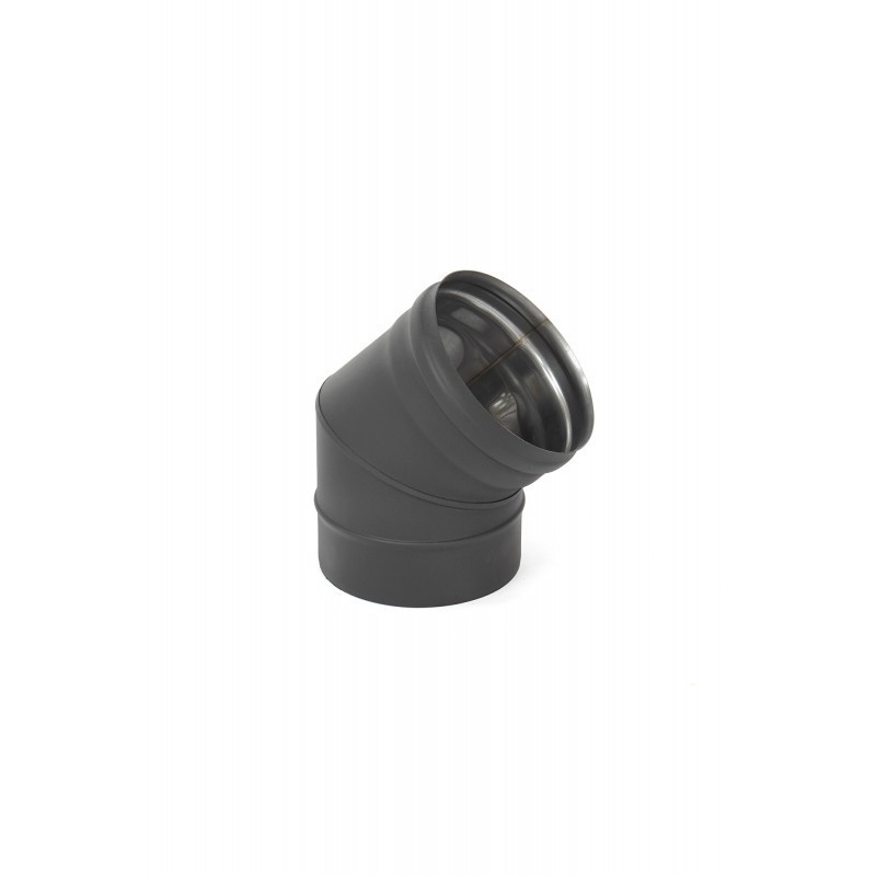 alkune-45-304-08-d120-juoda Juoda Nerūdijančio Plieno Alkūnė 45° | 120 mm | AISI 304