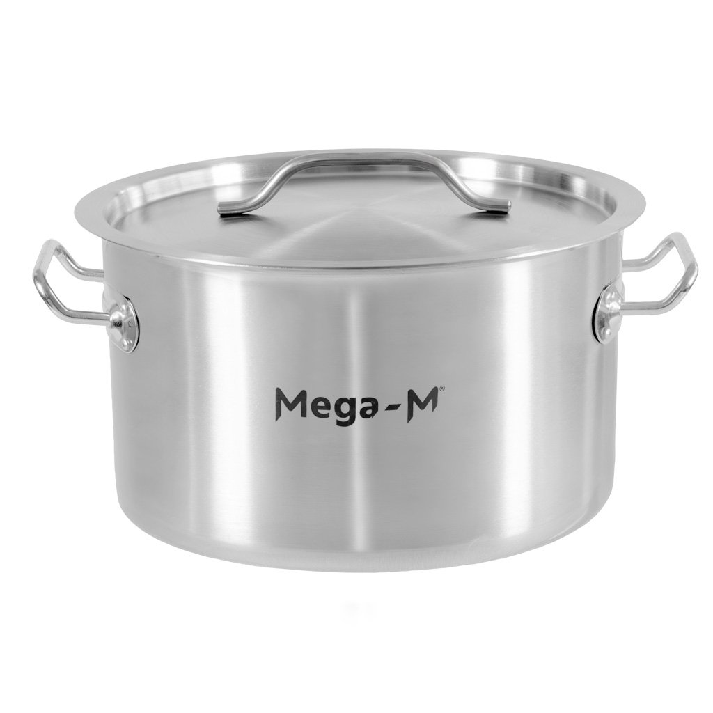 Garnek-ze-stali-nierdzewnej-niski-z-pokrywka-Mega-M-STANDARD-12L-30×18-cm-MTP007678-1 Žemas puodas su dangčiu Mega-M STANDARD