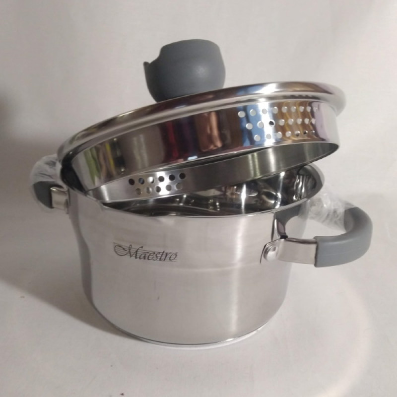 mr3507-18-1-800×800 Nerūdijančio plieno puodas Maestro MR-3507-18 (2.4 l) su nupylimo dangčiu